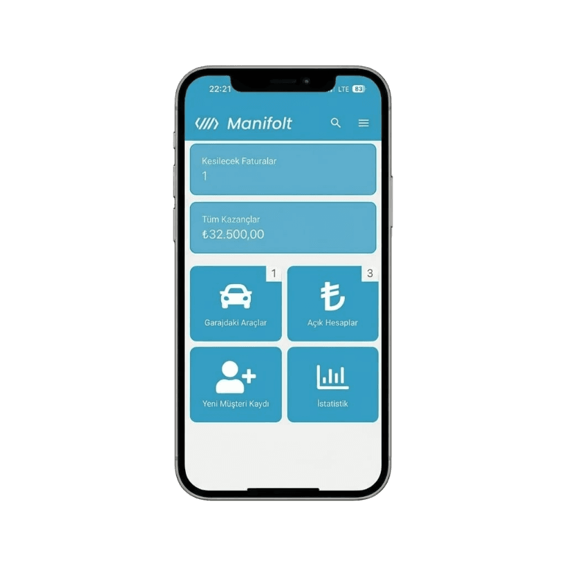 Manifolt account management screen